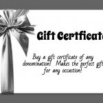 gift certificate black and white