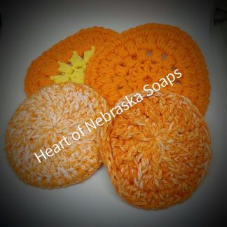 orange face scrubbies