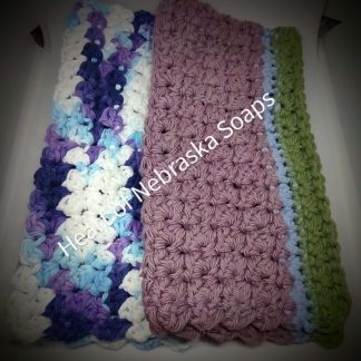purple washcloths