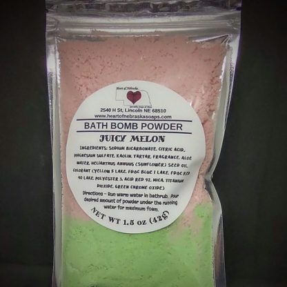 juicy melon bath bomb powder